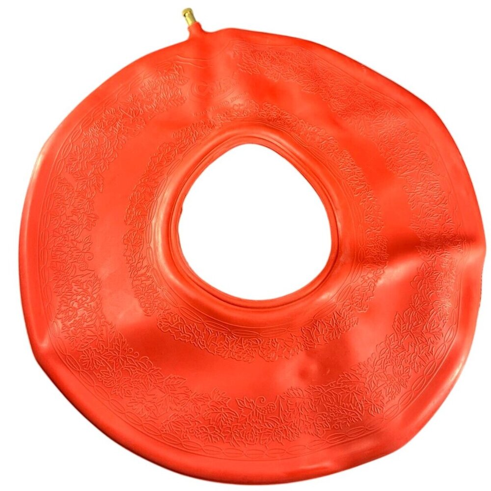 Carex Red Rubber Inflatable Donut Cushion For Tailbone & Posture Support